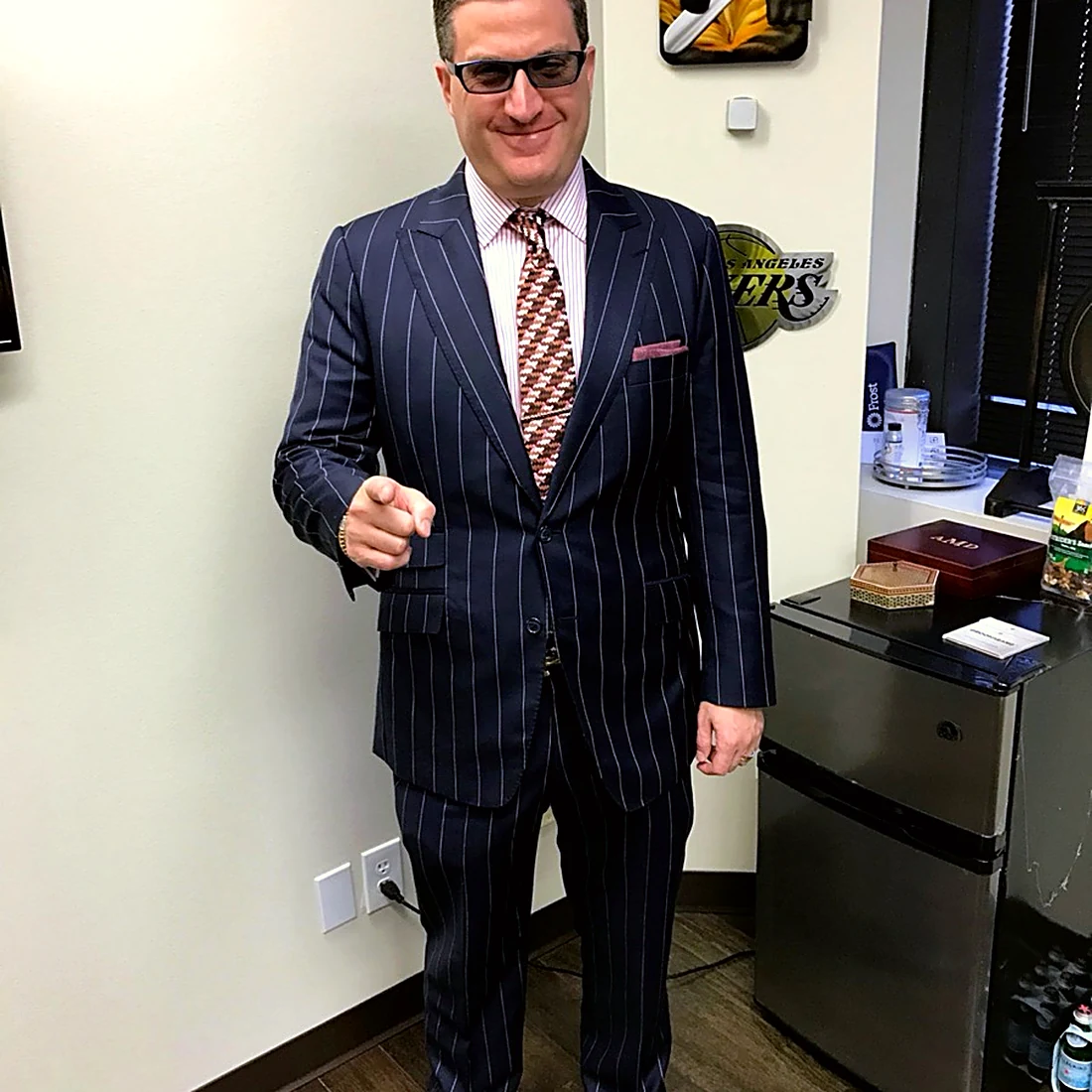 Photograph of Andrew J. Hillman at his Dallas, Texas office